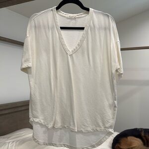 Rag & Bone White V-Neck Tee Medium